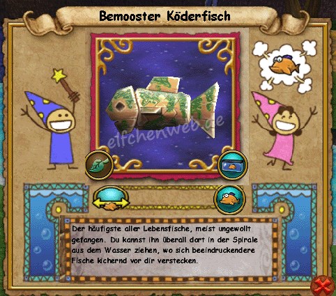 Bemooster Köderfisch bemooster Köderfisch