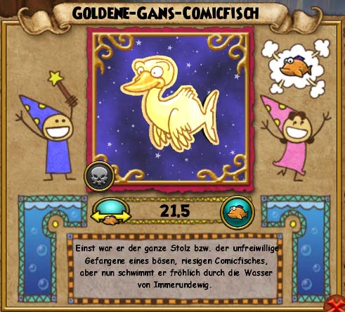 Goldene-Gans-Comicfisch goldene-Gans-Comicfisch
