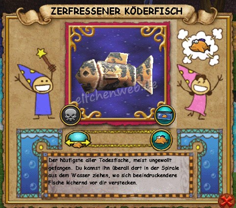 Zerfressener Köderfisch zerfressener Köderfisch