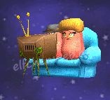 Rote Couch-Potato Couch-Potato