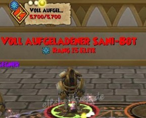 Voll aufgeladener Sani-Bot voll aufgeladener Sani-Bot
