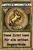 antike Einhornstatue