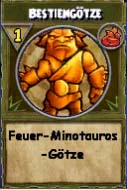 Feuer-Minotauros-Götze