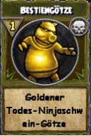 Goldener Todes-Ninjaschwein-Götze Goldener Todes-Ninjaschwein-Götze