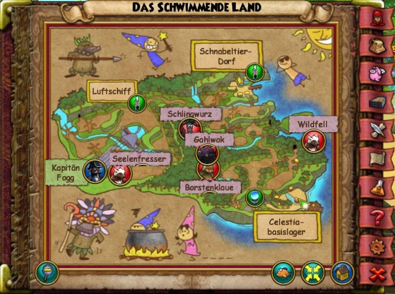 Das schwimmende Land schwimmendes Land
