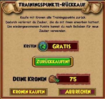 Trainingspunkte-Rückkauf trainingspunkte-rückkauf