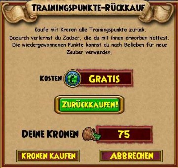 trainingspunkte-rückkauf